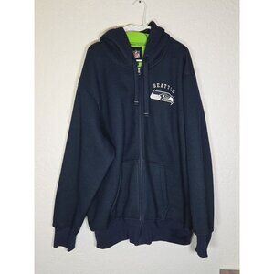 Seattle Seahawks Hoodie Men’s 3XL NFL Knit Fleece Lined Full Zip Blue Green